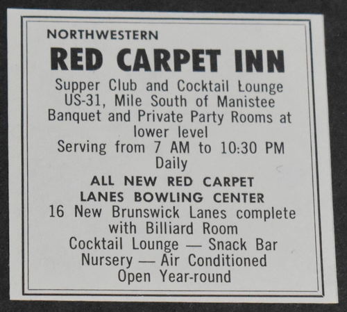 Striketown (Red Carpet Inn) - 1966 Print Ad